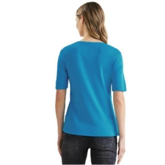 Michael Stars | Women's Blue Scoop Neck T-Shirt One Size Fits Most - Picture 2 of 12